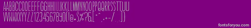 フォントCaledoLightWebfont – 紫の背景に緑のフォント