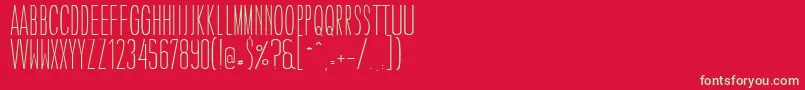 CaledoLightWebfont Font – Green Fonts on Red Background