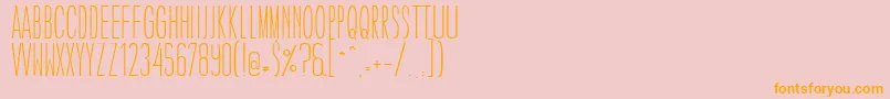 Lisätietoja CaledoLightWebfont-fontista CaledoLightWebfont-fontti – oranssit fontit vaaleanpunaisella taustalla