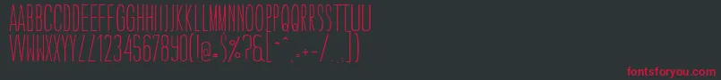 CaledoLightWebfont Font – Red Fonts on Black Background