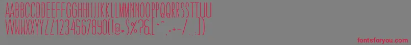 CaledoLightWebfont Font – Red Fonts on Gray Background