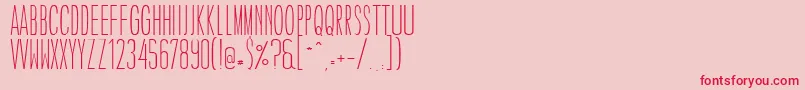 CaledoLightWebfontフォントについての詳細 フォントCaledoLightWebfont – ピンクの背景に赤い文字