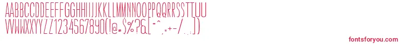 CaledoLightWebfont-fontti – punaiset fontit valkoisella taustalla