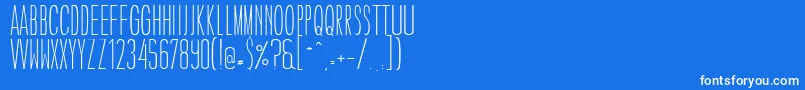 Шрифт CaledoLightWebfont – белые шрифты на синем фоне