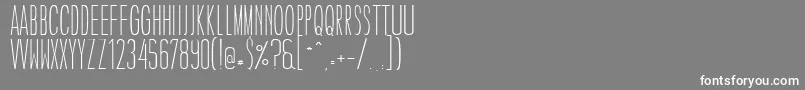 フォントCaledoLightWebfont – 灰色の背景に白い文字