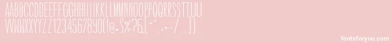 CaledoLightWebfont Font – White Fonts on Pink Background