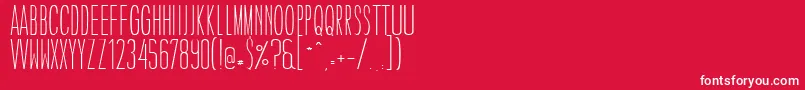 フォントCaledoLightWebfont – 赤い背景に白い文字