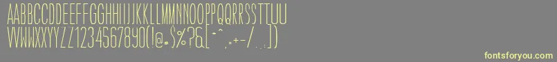 CaledoLightWebfont-fontti – keltaiset fontit harmaalla taustalla