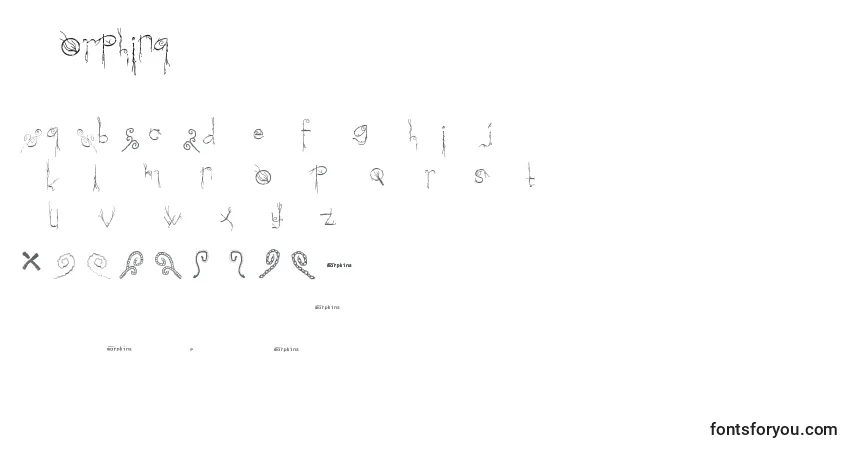 Schriftart Morphina – Alphabet, Zahlen, spezielle Symbole