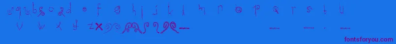 Morphina Font – Purple Fonts on Blue Background