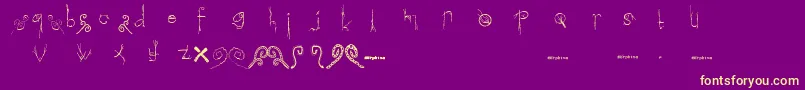 Morphina Font – Yellow Fonts on Purple Background