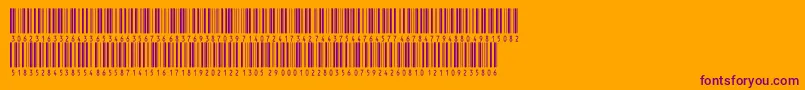 Fonte V300002 – fontes roxas em um fundo laranja