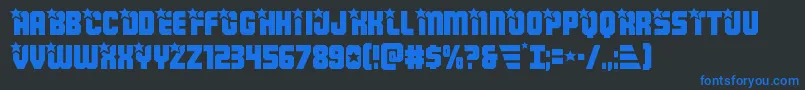 Armyrangers Font – Blue Fonts on Black Background
