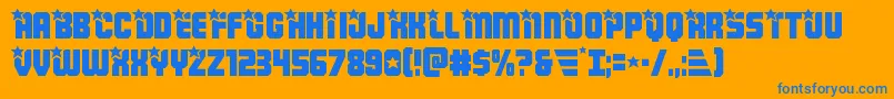 Armyrangers Font – Blue Fonts on Orange Background