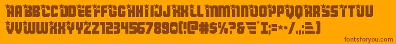 Armyrangers Font – Brown Fonts on Orange Background
