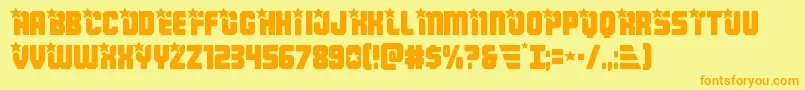 Armyrangers Font – Orange Fonts on Yellow Background