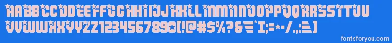 Armyrangers Font – Pink Fonts on Blue Background