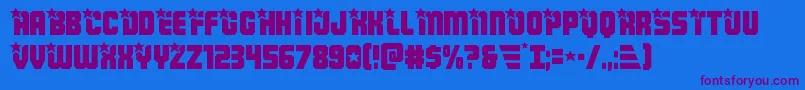 Armyrangers Font – Purple Fonts on Blue Background