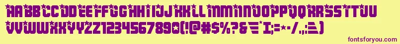 Armyrangers Font – Purple Fonts on Yellow Background