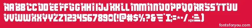フォントArmyrangers – 赤い背景に白い文字