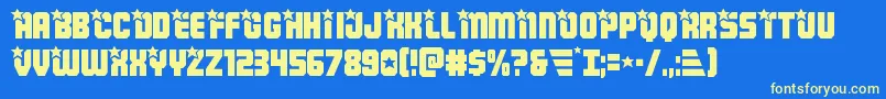 Armyrangers Font – Yellow Fonts on Blue Background