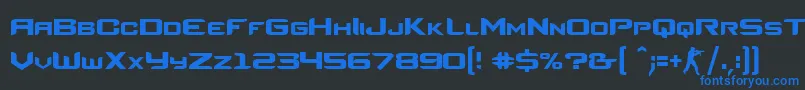 CounterStrikeRegular Font – Blue Fonts on Black Background