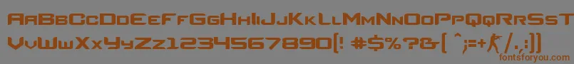 CounterStrikeRegular Font – Brown Fonts on Gray Background