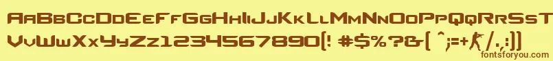 CounterStrikeRegular Font – Brown Fonts on Yellow Background