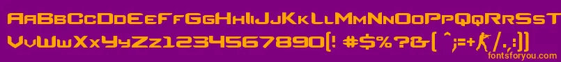 CounterStrikeRegular Font – Orange Fonts on Purple Background