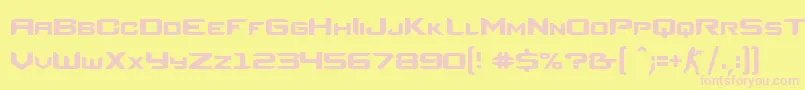 CounterStrikeRegular Font – Pink Fonts on Yellow Background