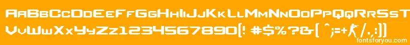 CounterStrikeRegular Font – White Fonts on Orange Background