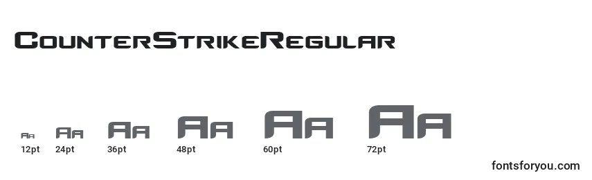 Размеры шрифта CounterStrikeRegular