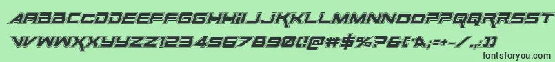 SpaceRangerAcademyItalic Font – Black Fonts on Green Background