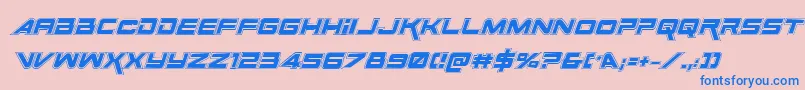 SpaceRangerAcademyItalic Font – Blue Fonts on Pink Background