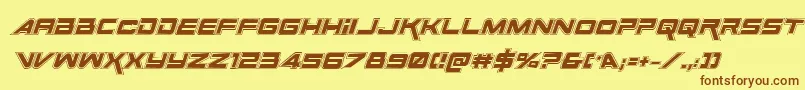 SpaceRangerAcademyItalic Font – Brown Fonts on Yellow Background