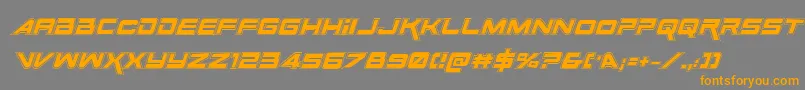 SpaceRangerAcademyItalic Font – Orange Fonts on Gray Background