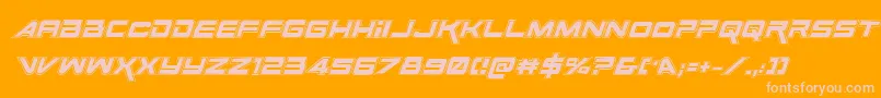 Police SpaceRangerAcademyItalic – polices roses sur fond orange