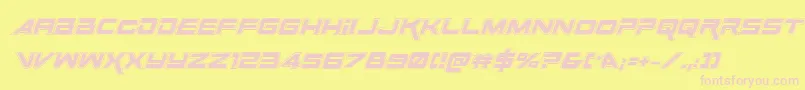 SpaceRangerAcademyItalic Font – Pink Fonts on Yellow Background