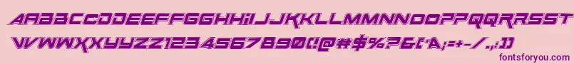 SpaceRangerAcademyItalic Font – Purple Fonts on Pink Background