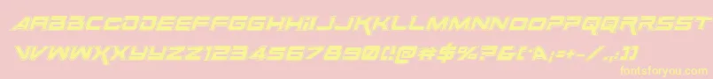 SpaceRangerAcademyItalic Font – Yellow Fonts on Pink Background