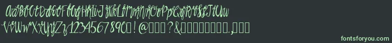 Rainman Font – Green Fonts on Black Background