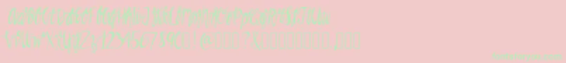 Rainman Font – Green Fonts on Pink Background