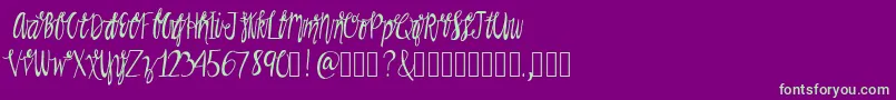 Rainman Font – Green Fonts on Purple Background