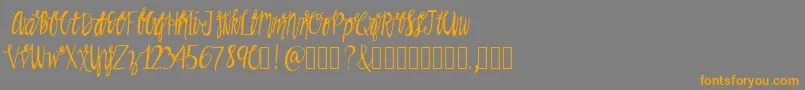 Rainman Font – Orange Fonts on Gray Background