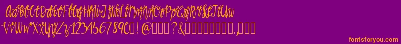 Rainman Font – Orange Fonts on Purple Background