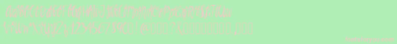 Rainman Font – Pink Fonts on Green Background