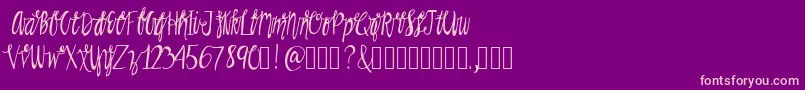 Rainman Font – Pink Fonts on Purple Background