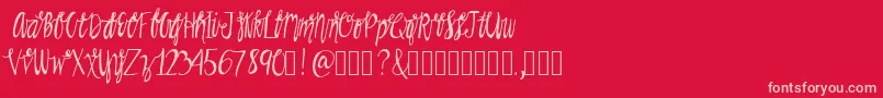 Rainman Font – Pink Fonts on Red Background