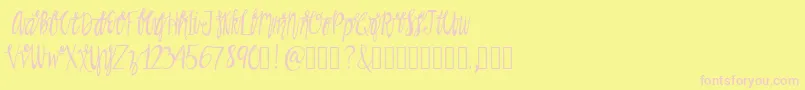 Rainman Font – Pink Fonts on Yellow Background