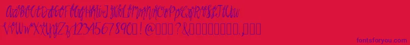 Rainman Font – Purple Fonts on Red Background